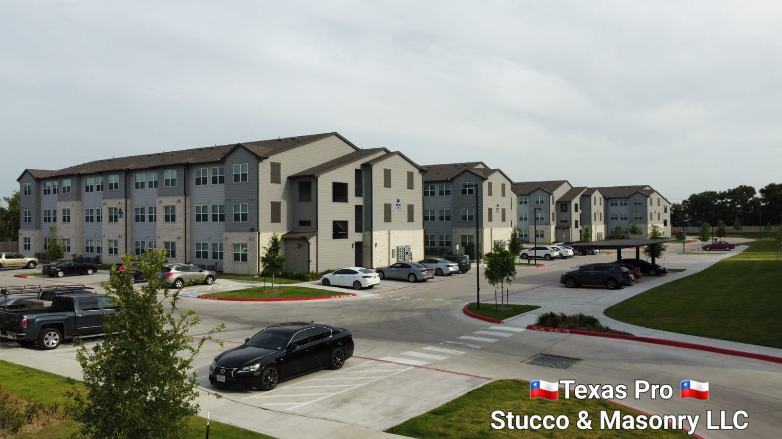 Commercial stucco installation on a Texas multifamily building by Texas Pro Stucco & Masonry